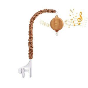 Crib Mobile Arm with Music Box - Imitation Wood - 23 Inch Mobile Arm for Crib